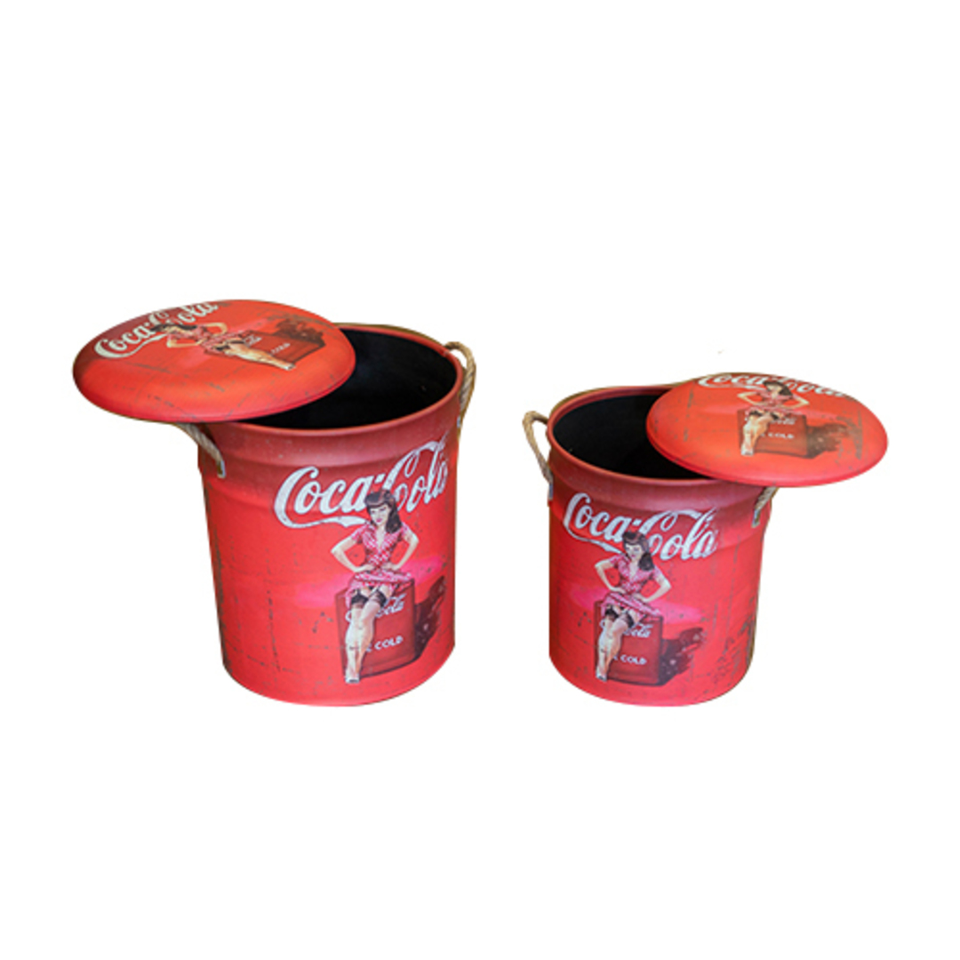 Storage Stools Coca Cola Retro - Set of 2 image 3